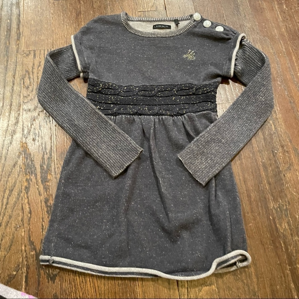 IKKS gray Cozy & Stylish Gray Knit Sweater Dress. size 4